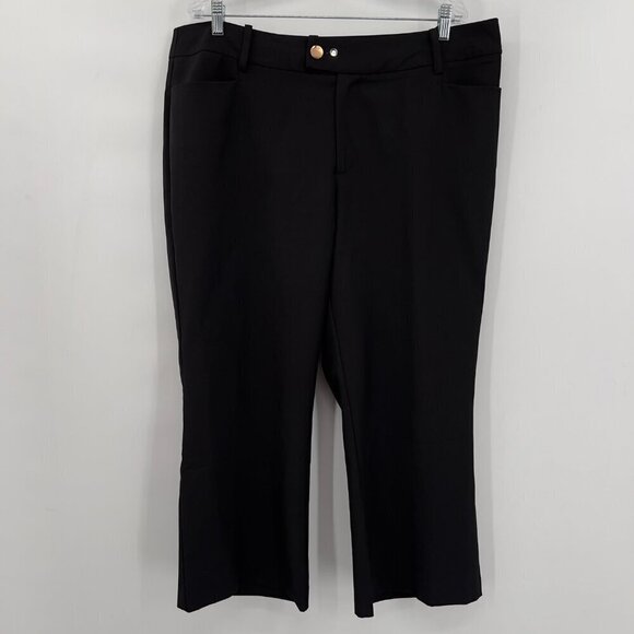 Eloquii Women's Plus Black Straight Pants 16 - Picture 1 of 10